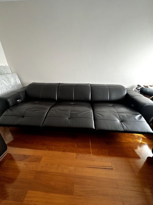 Sofás elétricos em pele Castanho