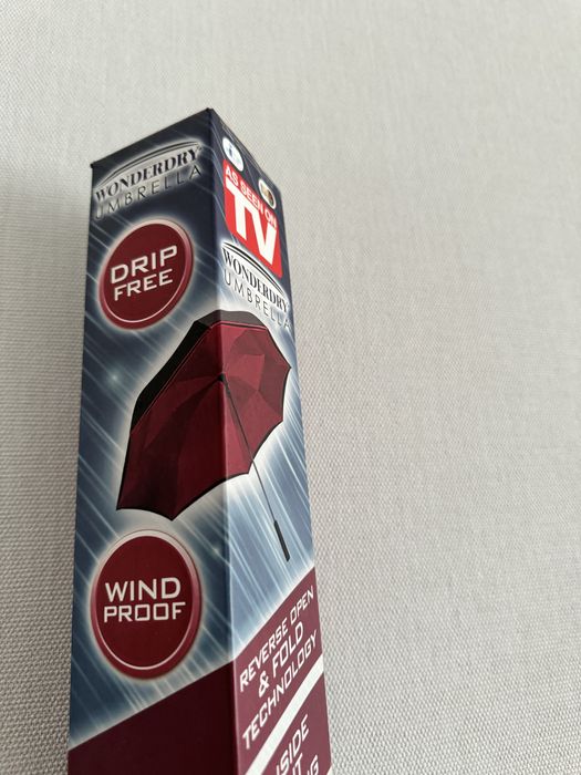 Парасоля висока чорна-бордо , двоколірна .