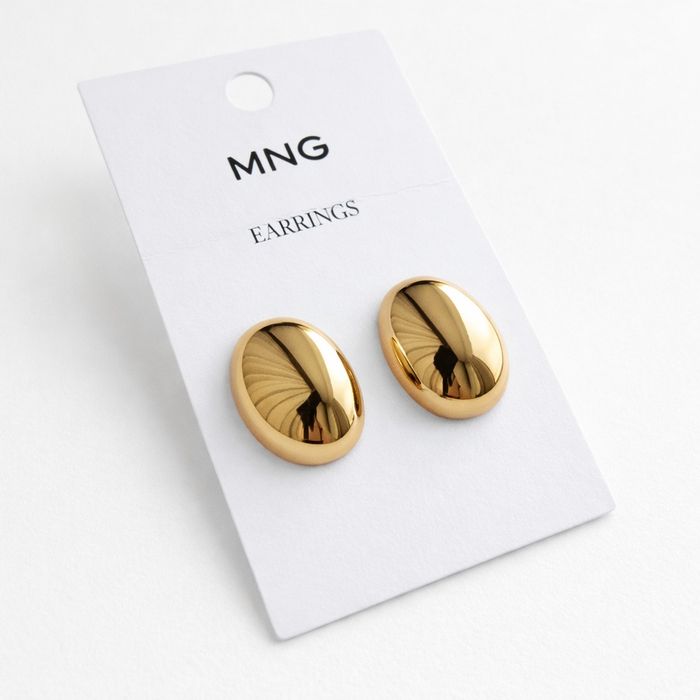 Сережки Mango MNG овальні золотисті нові