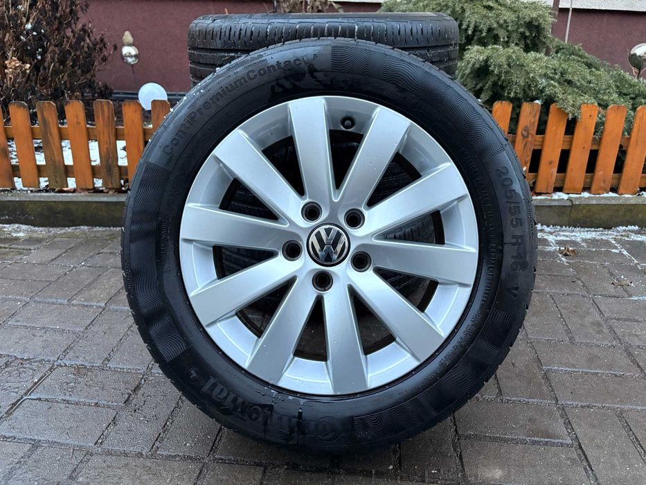 Oryginalne Koła 16 cali Alufelgi Passat B7 Volskwagen Audi Golf Caddy