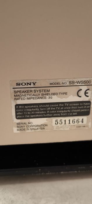 Subwoofer Sony Ss-Ws 500