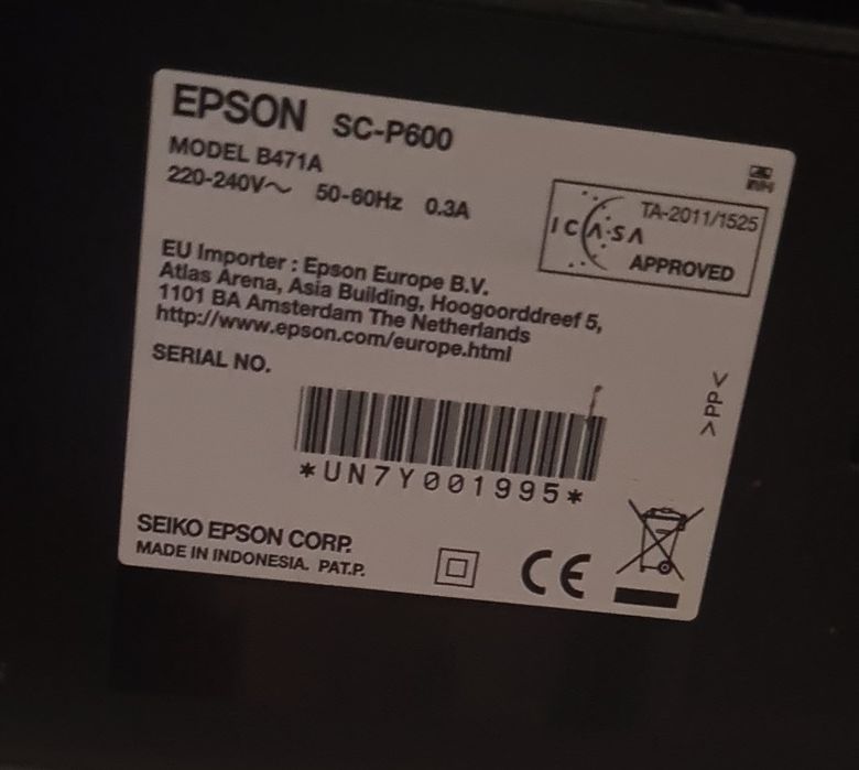 Drukarka fotograficzna Epson sure color P 600