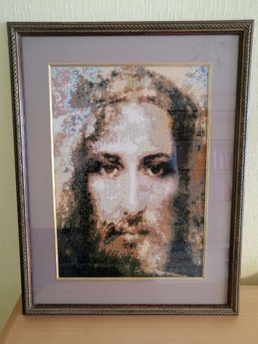 Вышивка портрет Христа