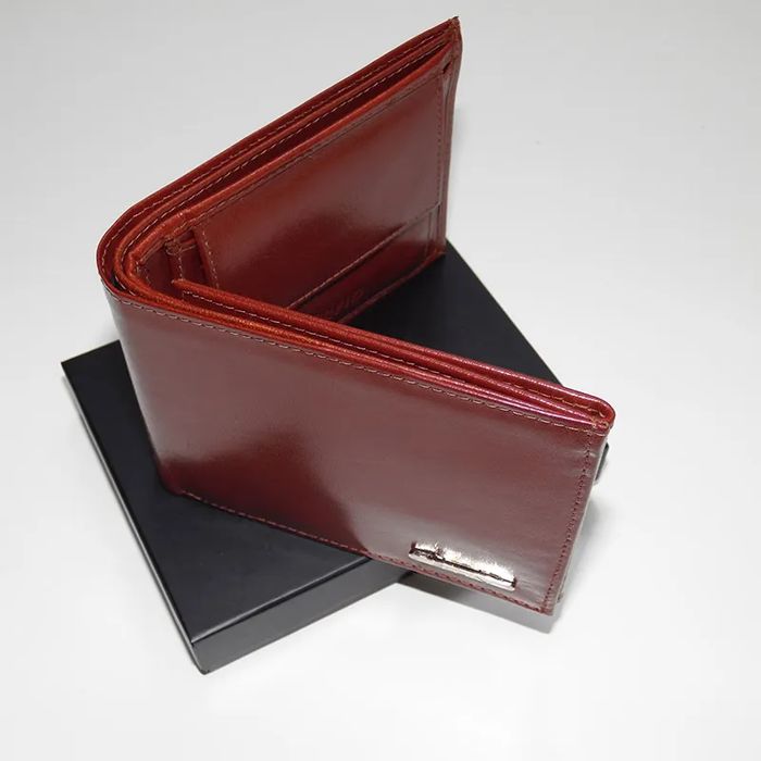 Brązowy skórzany portfel Ellini