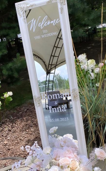 Напис/наліпка на дзеркало для селфі. Наклейка на весільне дзеркало