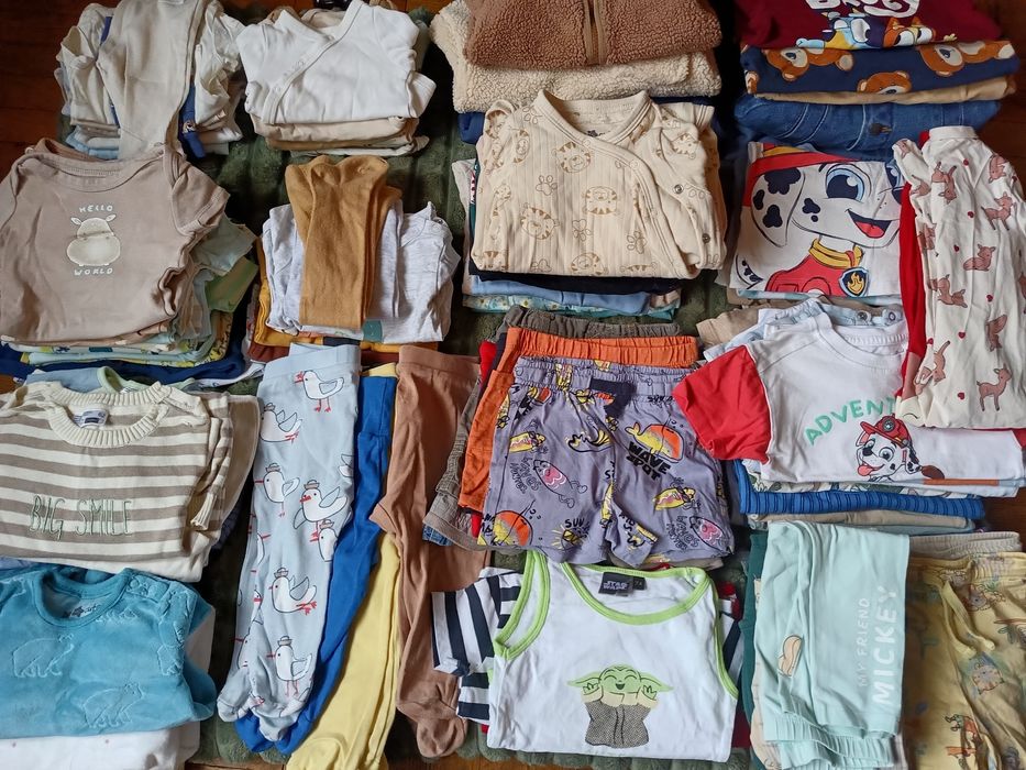 Ubranka dla niemowlaka 56-92 paczka paka mix stan bdb! Ponad 100 sztuk