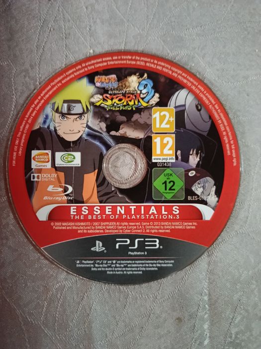 PS3 Slim + 3 Jogos (GTA V, PES 2012, Naruto Storm 3) + Comando + HDMI