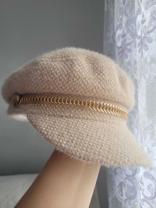 Берет ангора бежевий