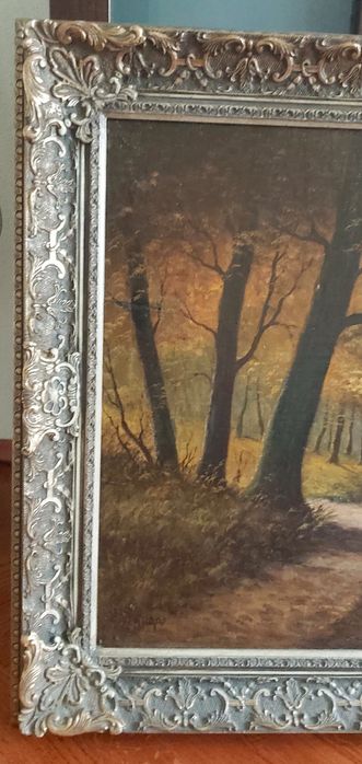 Obraz olejny na płótnie antyk.