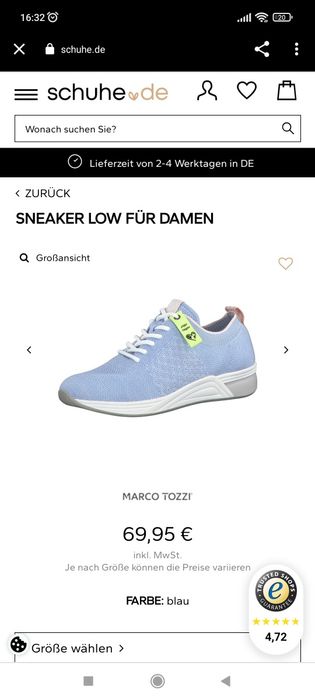 Marco Tozzi Sneaker Vegan roz. 40 nowe