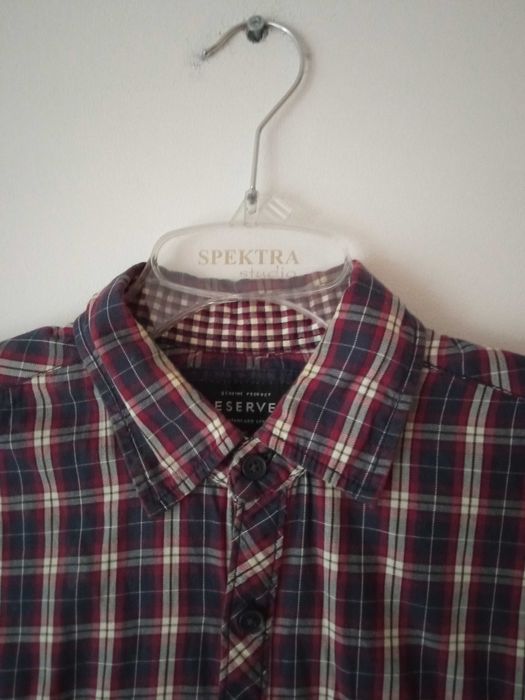 Koszula w kratę z długim rękawem jesienna drwal casual Reserved S M