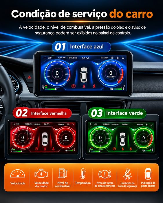 Rádio Android 8-Core 6GB/128GB para Audi A4 B8 / A4L / A5 CarPlay / Android Auto / 4G