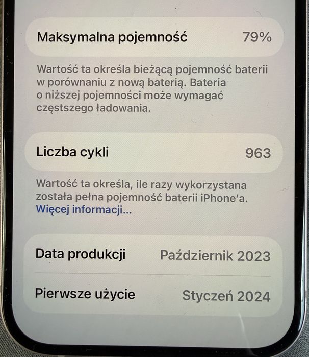 iPhone 15 128 GB Pink – STAN IDEALNY!