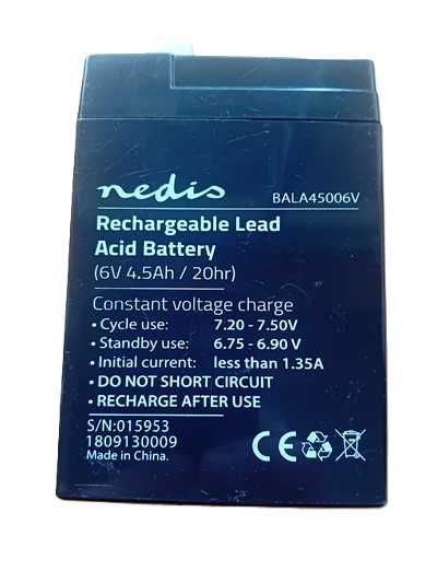 Pack Bateria 6V 4.5Ah recarregável nova + painel solar 6V 2.4W