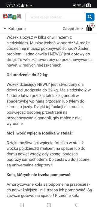 Wózek dziecięcy wielofunkcyjny