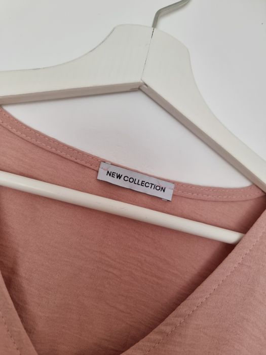 Nowy Komplet damski bluzka i szerokie spodnie pudrowy róż rozmiar 42/4