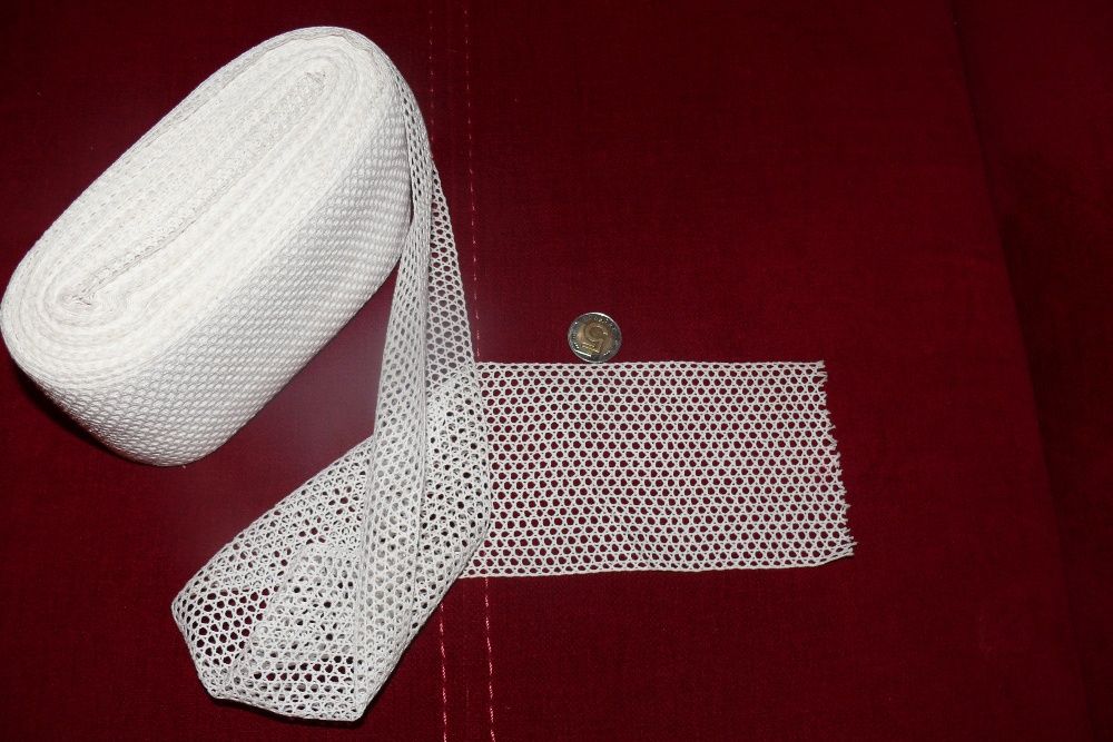 Wstawki klockowe białe/bawełna /-9lub 10cm szerokość