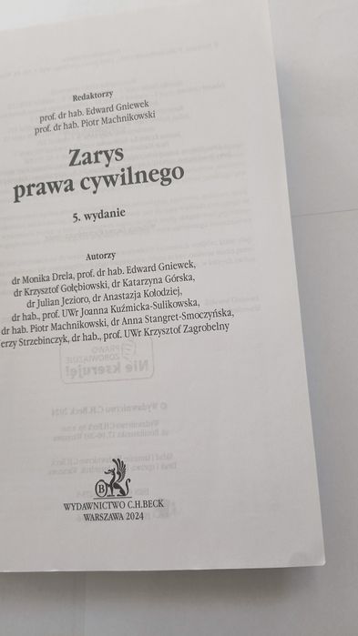 Zarys prawa cywilnego 5 wydanie 2024 Edward Gniewek Piotr Machnikowski