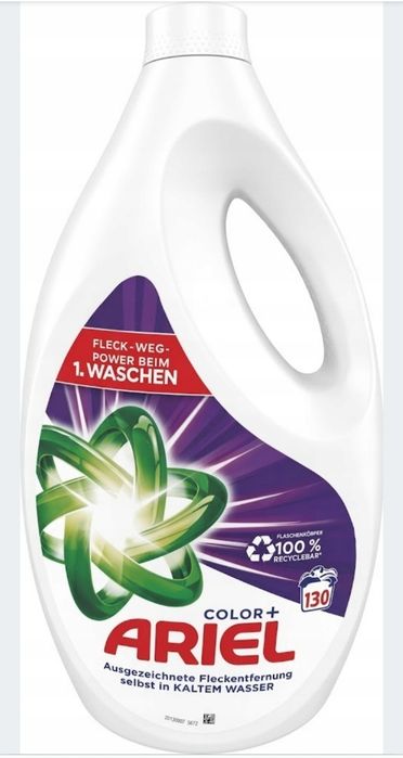 ARIEL Color+ Żel Płyn do Prania Tkanin Kolorowych 130 prań 6 L duży