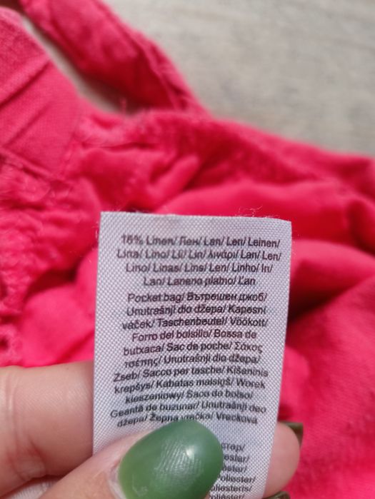 Ogrodniczki len wiskoza szerokie wide leg, na 5-6 lat