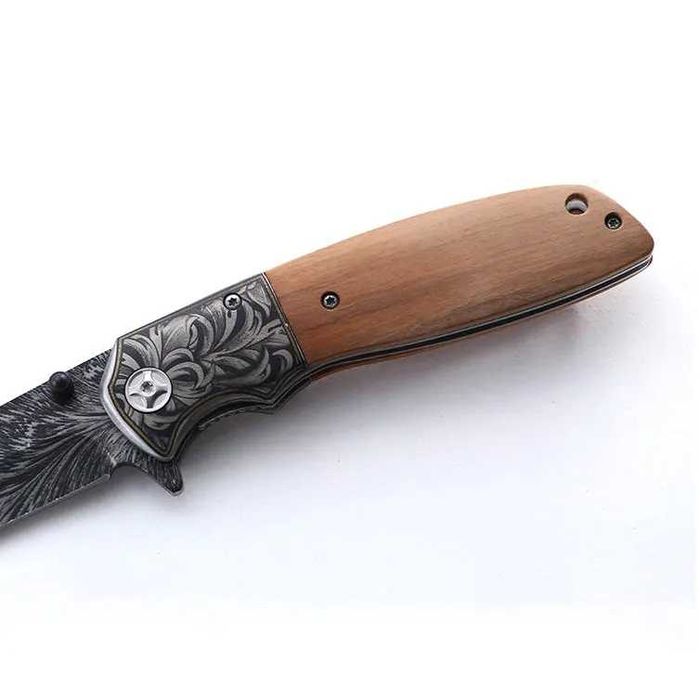 FOXTER Nóż składany ratowniczy myśliwski survival 22cm
