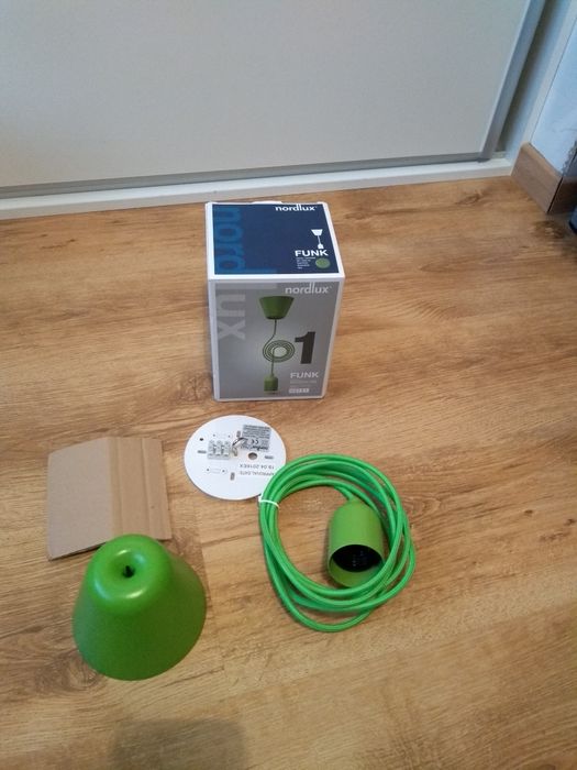 Lampka wisząca Nordlux Funk Nowa zielona klosz lampka światło