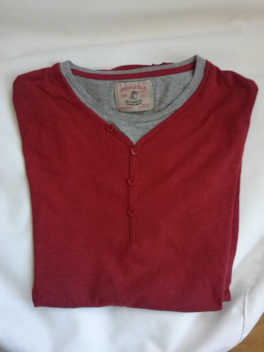 T-shirt Springfield rosa original, tamanho M e sweat Springfield