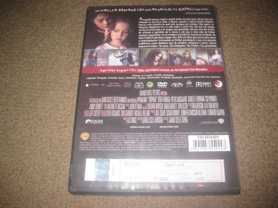 DVD "Orfã" com Isabelle Fuhrman