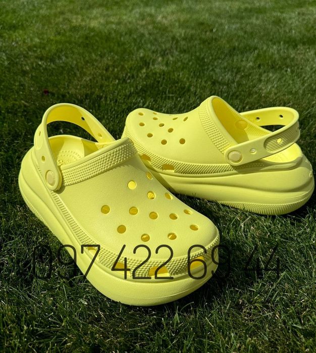 New Crocs! Жіночі Класичні сабо Classic Crush Clog на платформі Crocs