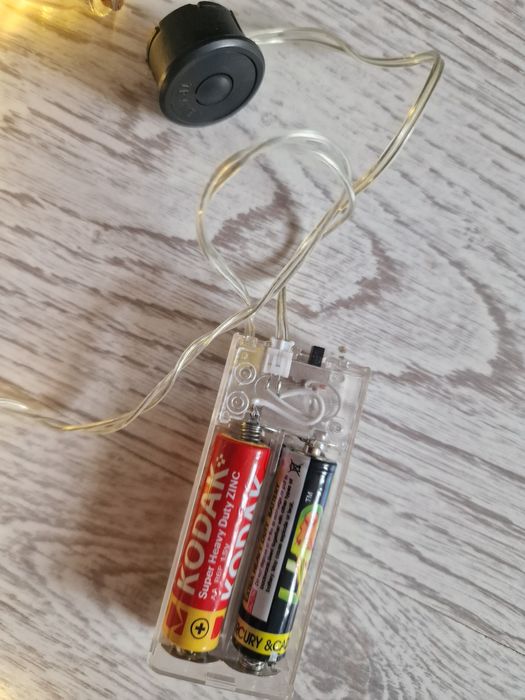 Łańcuch led szklane buteleczki ozdoba swiateczna