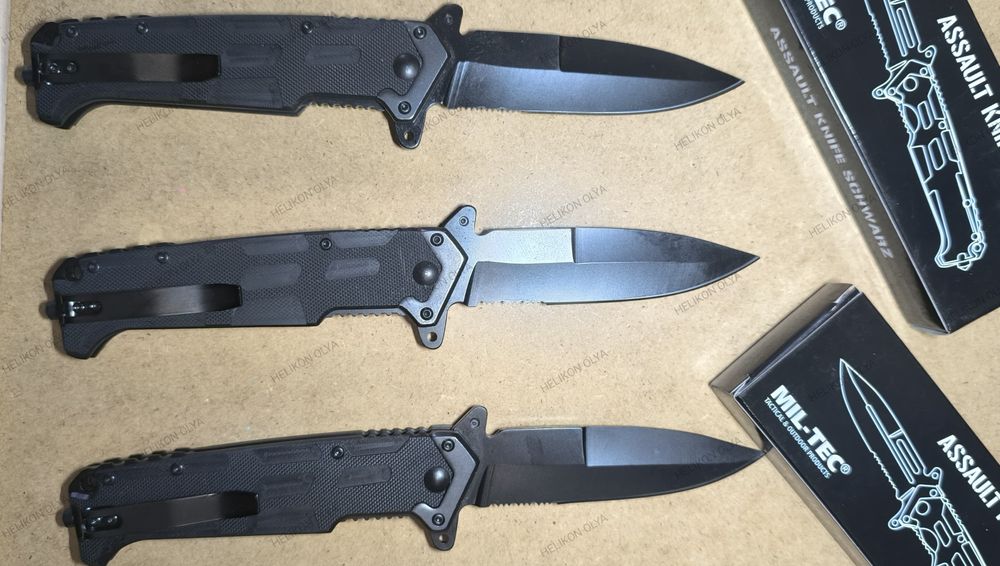 ‼️НІЖ ASSAULT BLACK MIL-TEC 15325500 EDC складний склобій авто кліпса