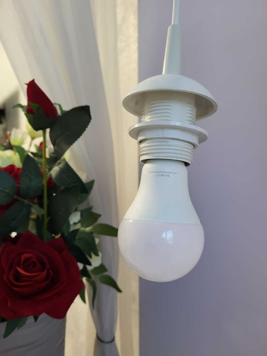 Светильник подвесной лофт E27 220В белый с LED-лампой 10W, провод 1м‼️