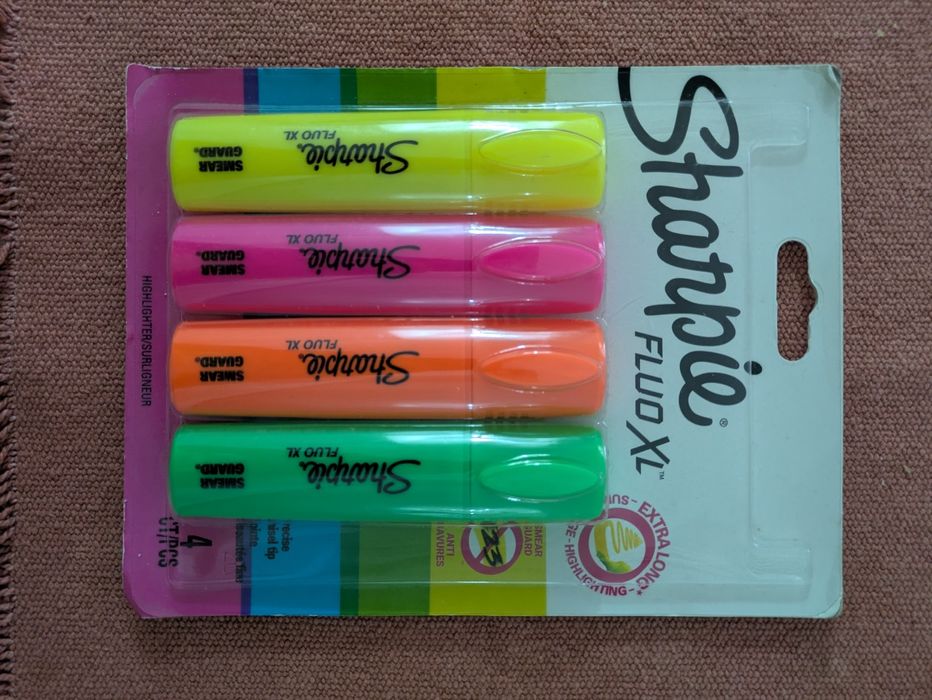 Canetas Sublinhar Fluorescentes Staedtler e Sharpie Novas