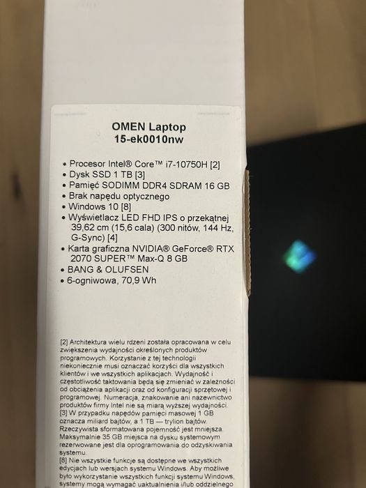 HP Omen, i7/RTX 2070 Super Max-Q(8GB)/16 GB RAM/1TB SSD