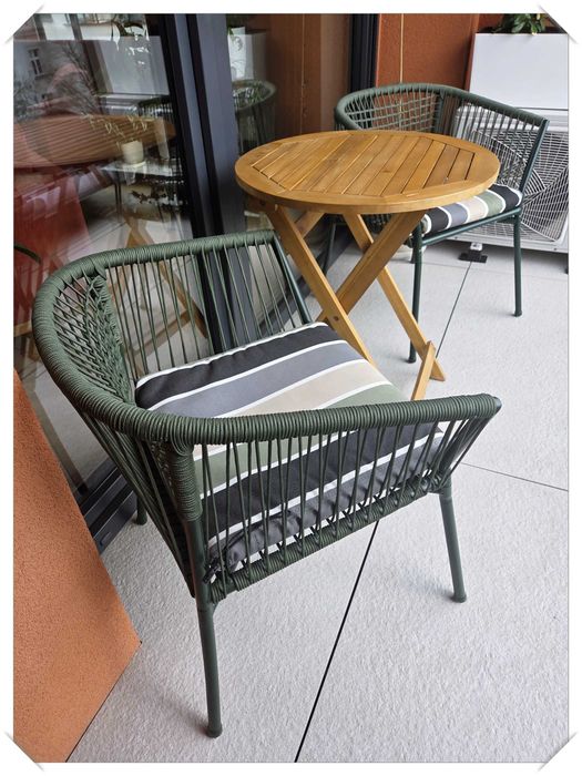 2x Krzesło ogrodowe tarasowe na balkon SEGERÖN IKEA 2 szt. +PODUSZKI