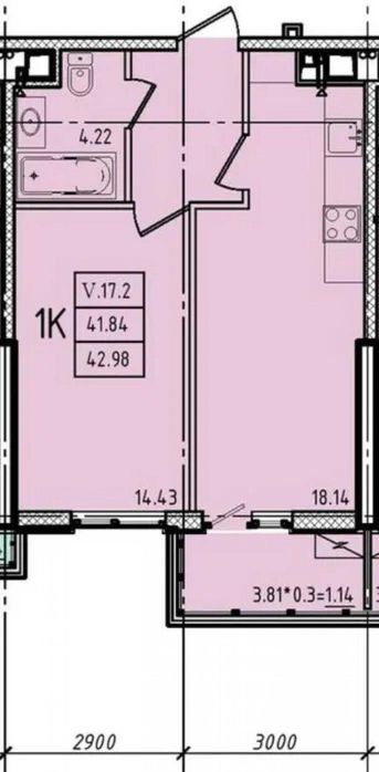 1-room apartment apartment by the address st. 10 aprelya (area 43 m²) - Atlanta.ua - photo 3