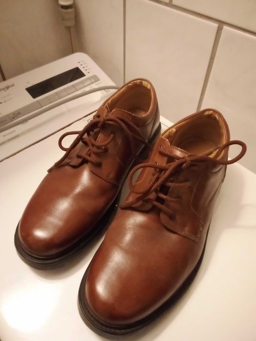 buty męskie jesienno zimowe 42- 27cm pantofle pulbuty skóra naturalna