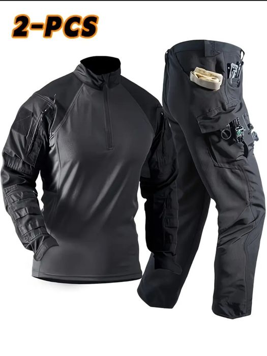 Тактичний костюм чорний на флісі S,M,L,XL,XXL.новий.(є варіант літо 3 фото -XXXL),