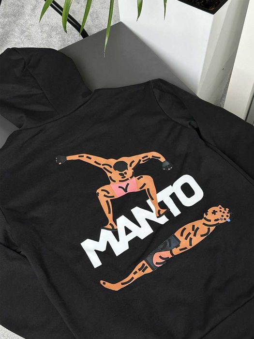 BIG Logo - Толстовка Черная МАНТО Большой Принт - Худі Чорне MANTO Stomp