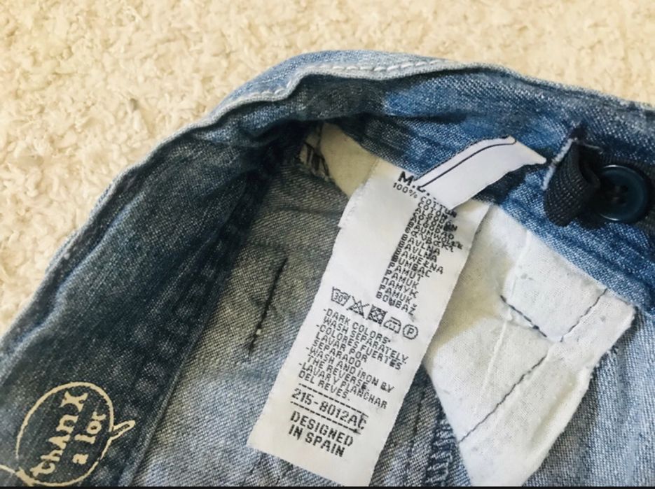 Calções de ganga azul - 7-8 anos