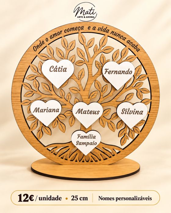 Arvore da vida com nomes personalizada
