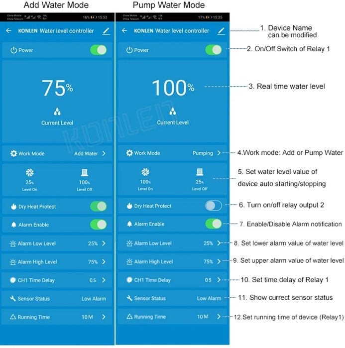 Czujnik poziomu cieczy wody Smart Wi-Fi