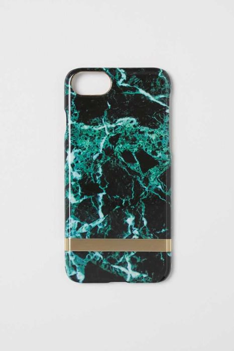 Etui Osłona na iPhone'a 6/7/8 - Zielony/Marmurek