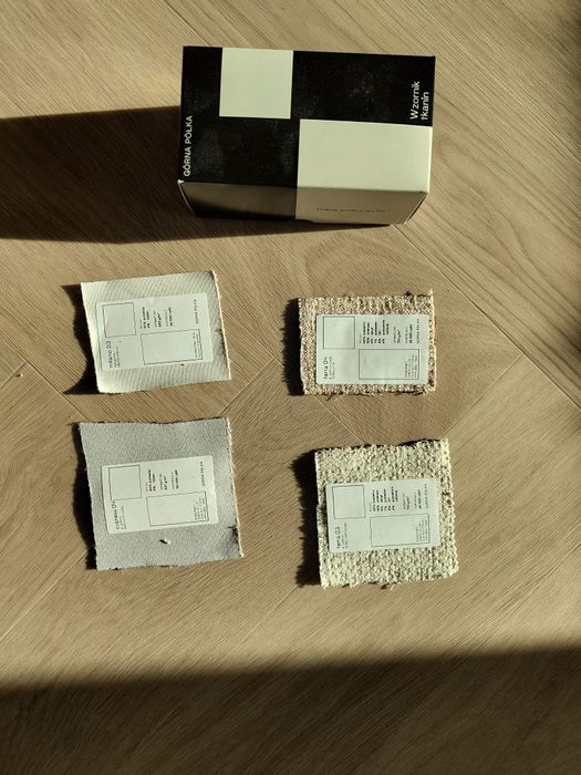 Próbki płyt meblowych Górna półka