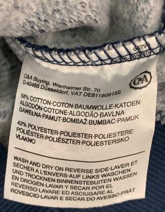 Granatowa bluza chłopięca cekiny Spiderman C&A 128/134