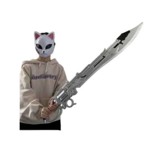 Srebrny Miecz Broń Damdos Dodatek do kostiumu na Halloween Duży 102cm