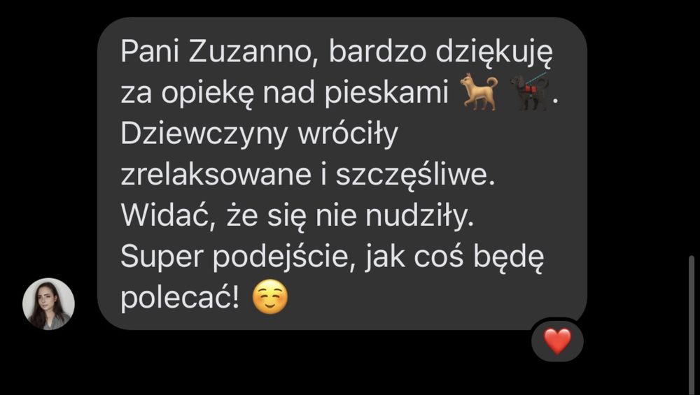 Opiekunka/niania/petsitter do zwierząt