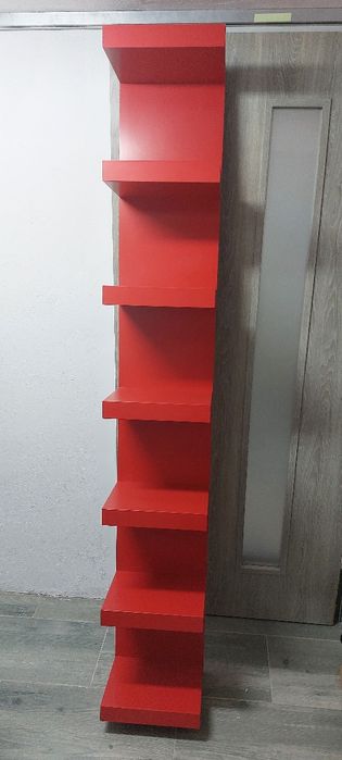 Półka Luki Ikea, regał 190*30 czerwona