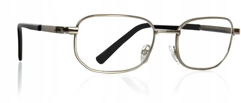 Okulary Korekcyjne Mocne Metalowe Plus Sześć +6,00 Do Czytania