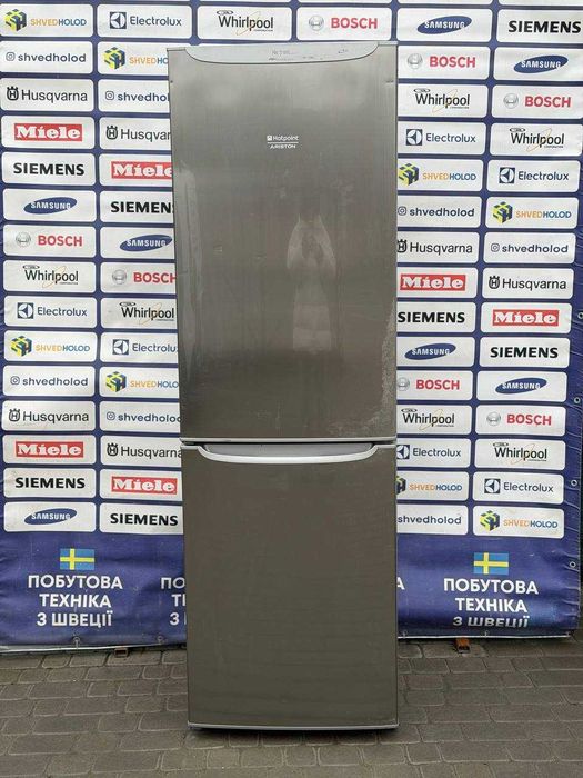 Холодильник б/в  ARISTON  Розмір: 185/60/60  Металік No Frost #07615